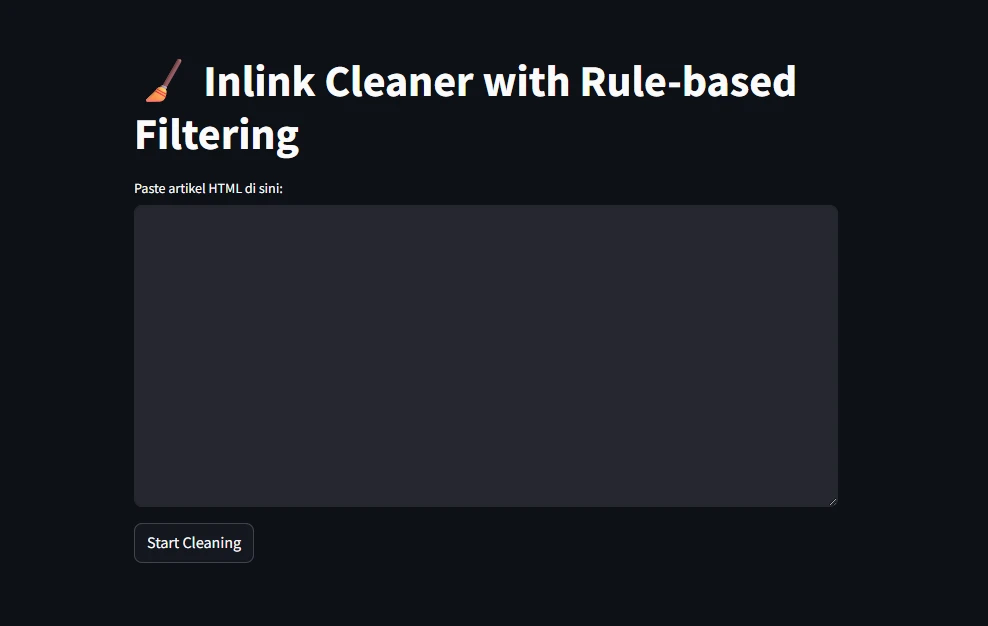 InLink Cleaner: A Streamlit App for Internal Link Auditing