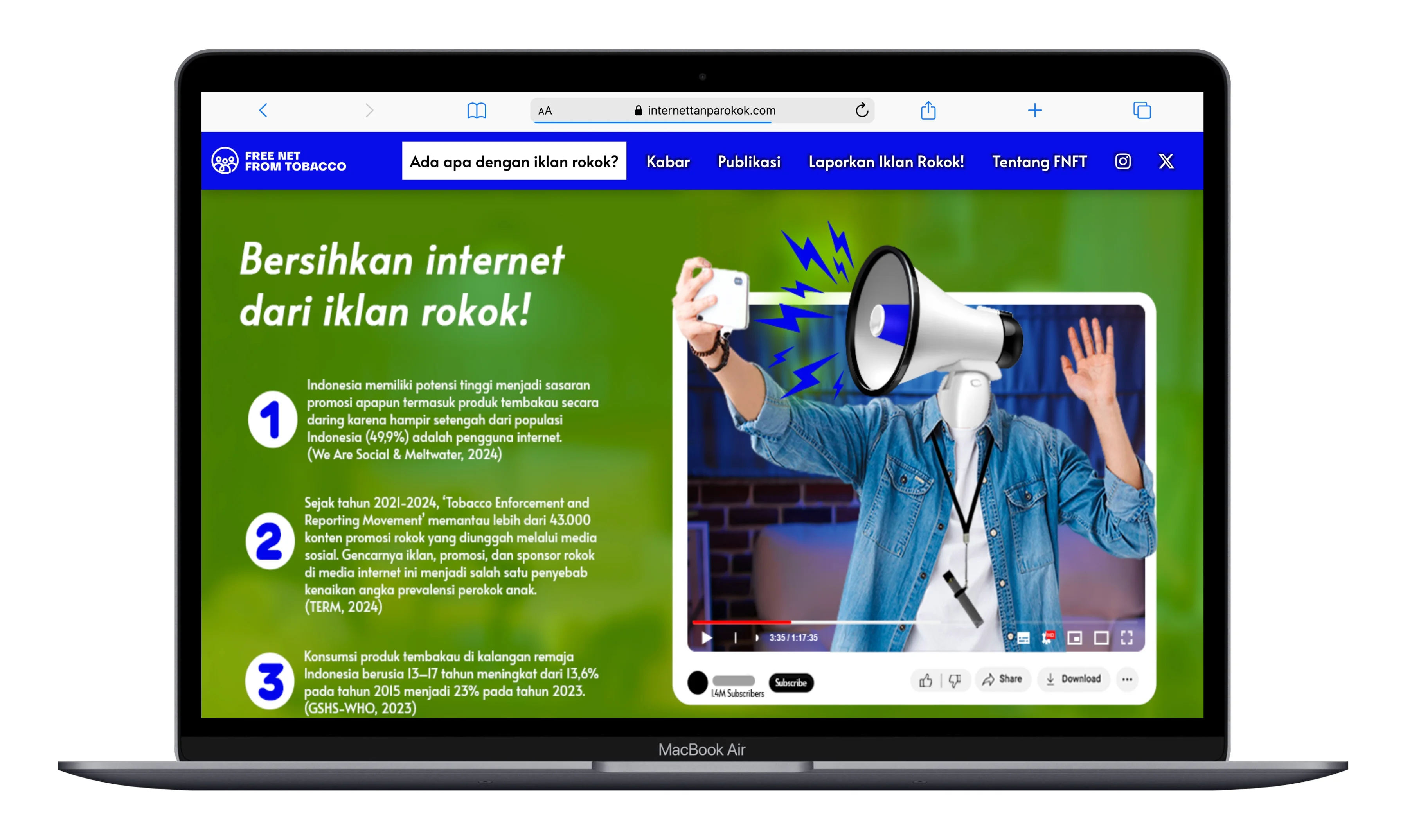 Internet Tanpa Rokok: Static Website & Research Publication Directory